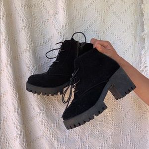 Black Chunky Booties